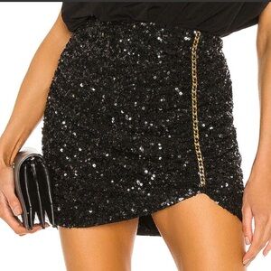 Retrofete Celestia Skirt in Black & Chain